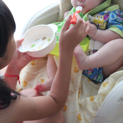1歳3か月児の幼児食教室の説明