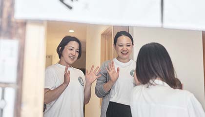 お見送りの様子