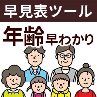 西暦（和暦） ○年に何歳？年齢早見表ツール